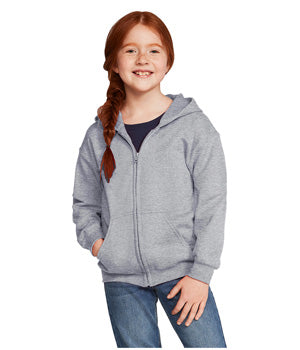 Gildan Youth Full Zip Hoodie - 18600b